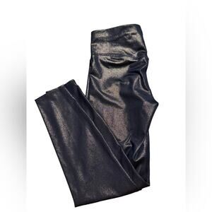 Joy Lab High Rise Navy and Gold Shimmer Leggings Size Medium